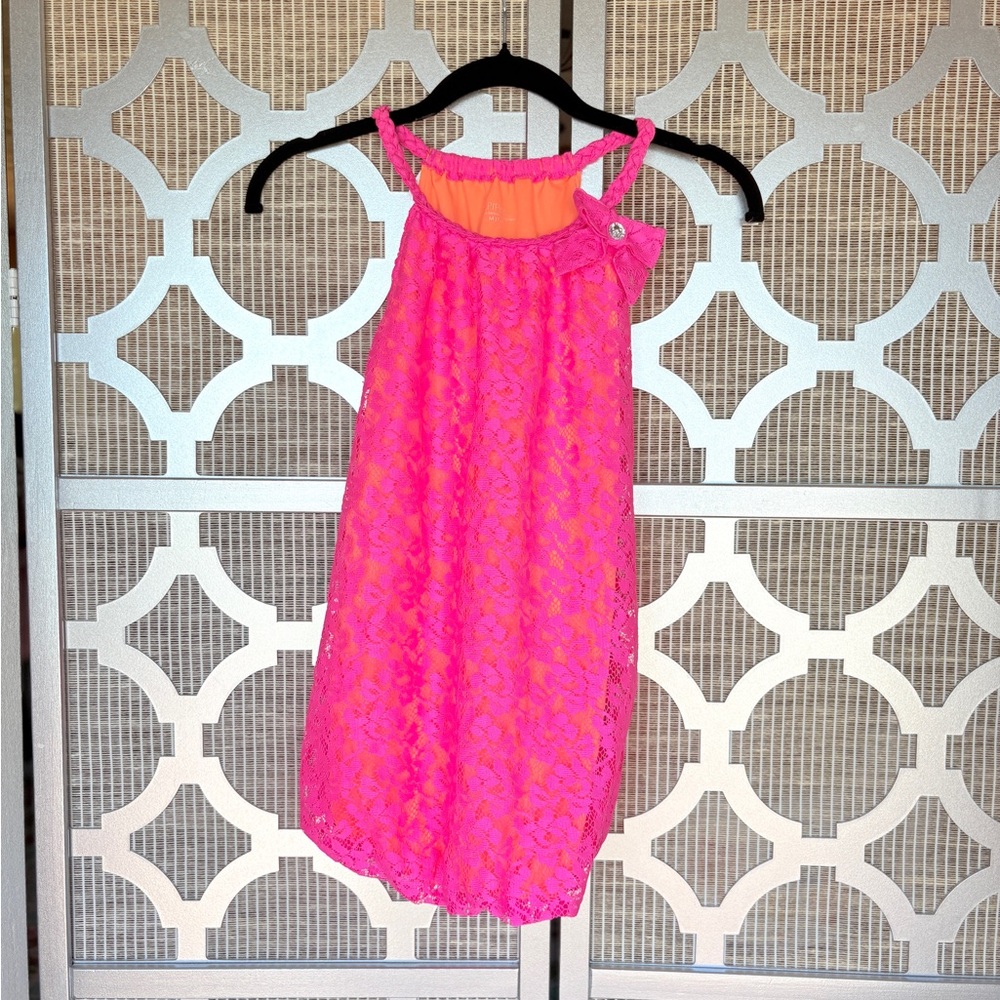Piper Pink Lace Kids Casual Dress